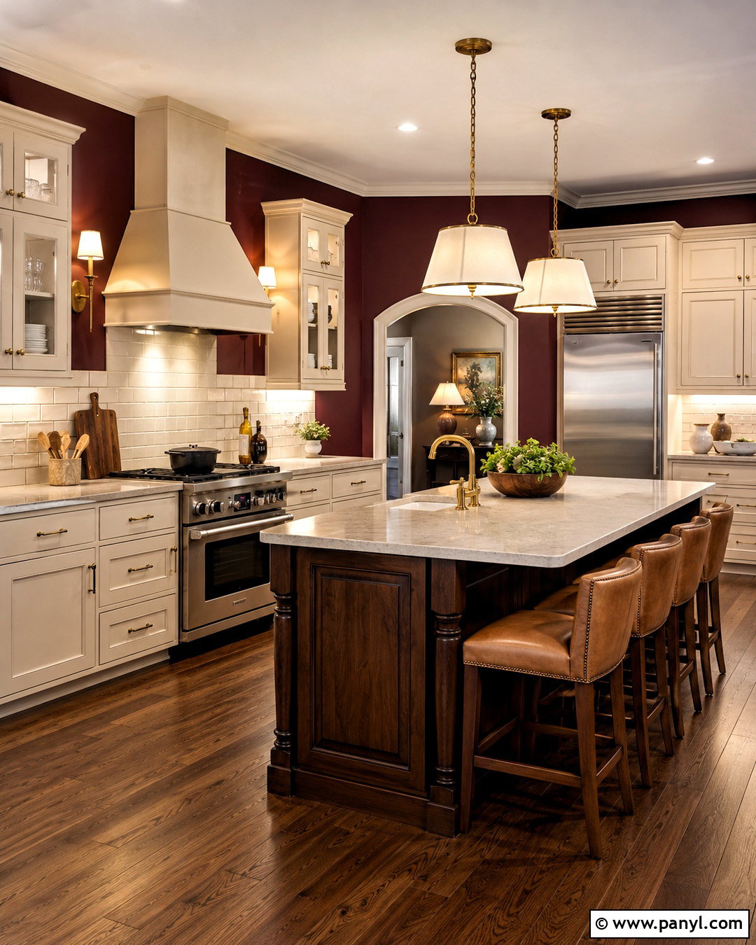 Burgundy Kitchen Walls - 40 kitchen colors for walls