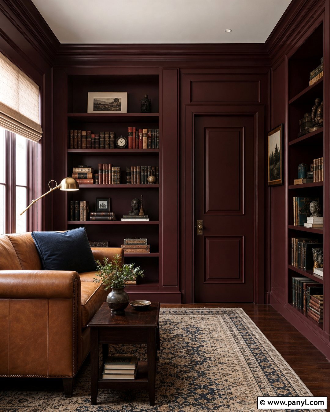 Burgundy Library Wall Color - 25 Elegant Wall Colors