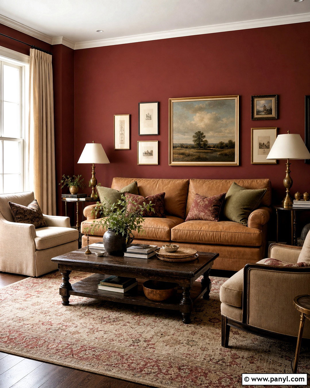 Burgundy Living Room Paint - 20 wall paints for living room colour ideas
