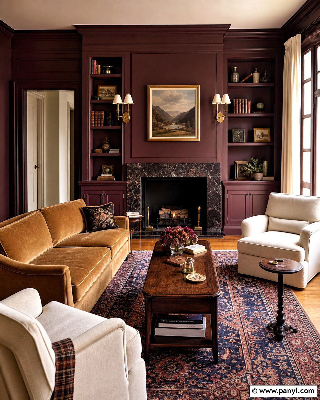 Burgundy Living Room Walls - 20 painting ideas living room wall colors