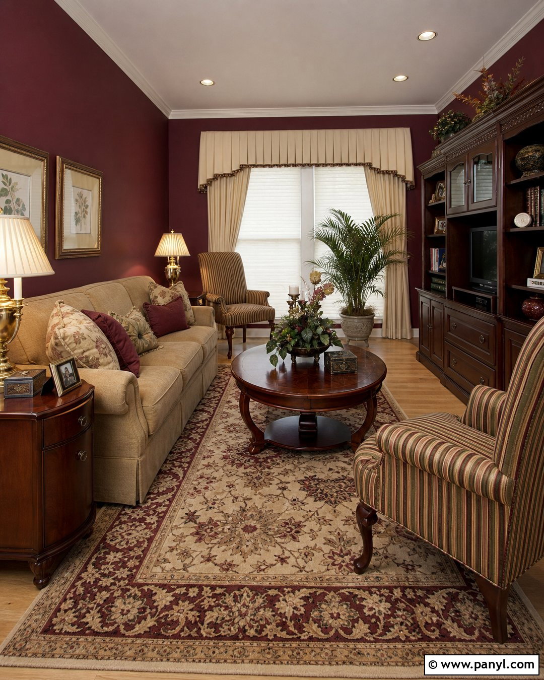Burgundy Living Room - 20 Early 2000S Red Walls