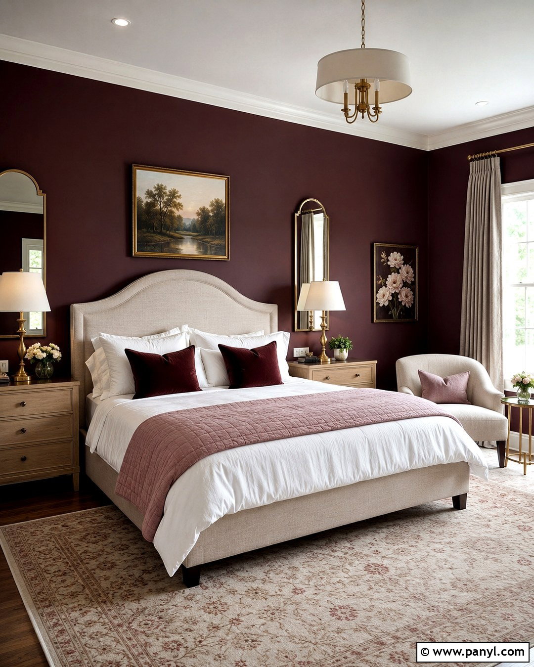 Burgundy Master Bedroom Walls - 20 Dark Wall Master Room Ideas