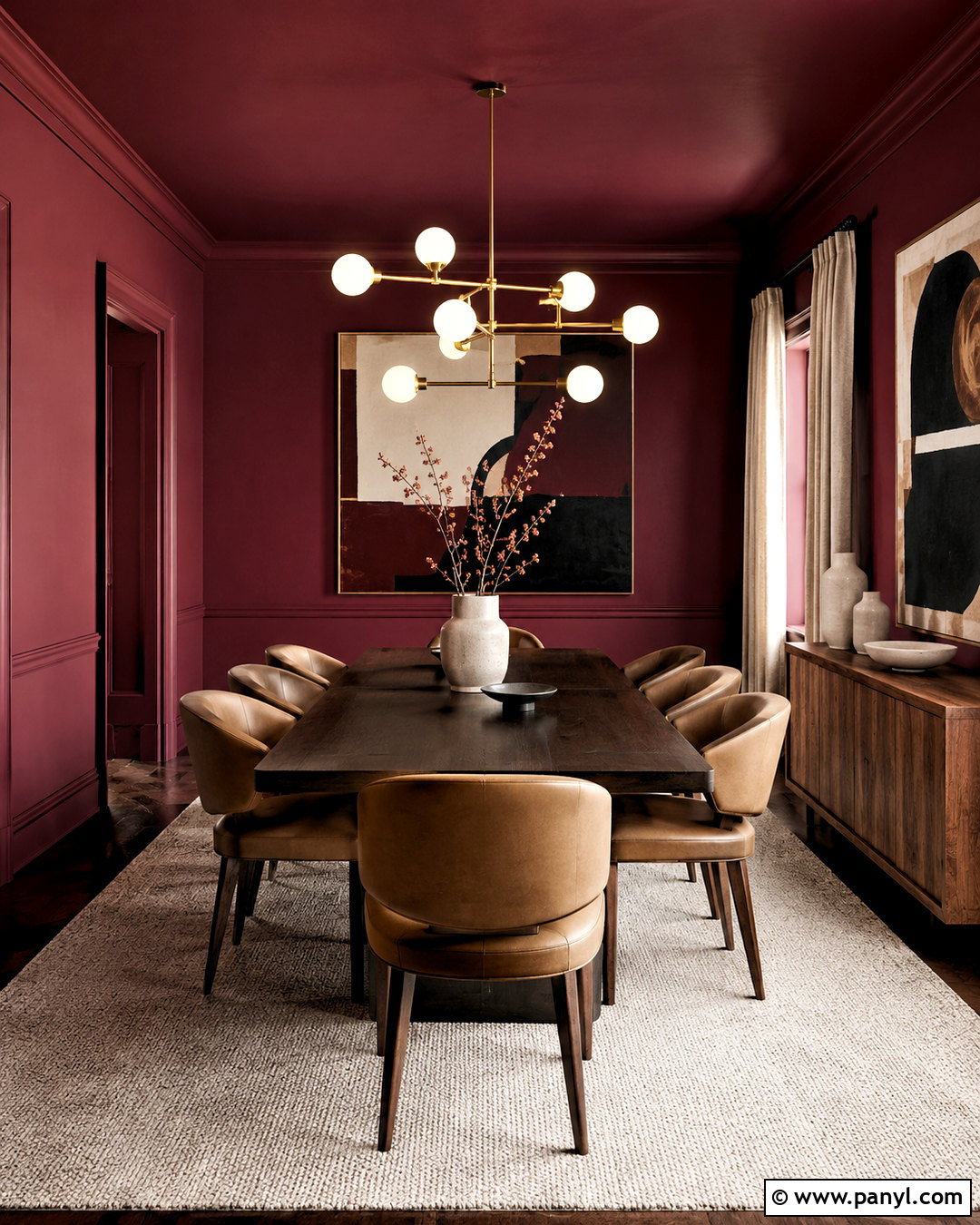 Burgundy Paint Color - 20 modern paint colors