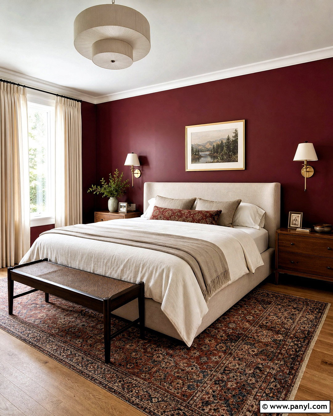 Burgundy Red Accent Wall Bedroom - 20 red accent wall bedroom ideas