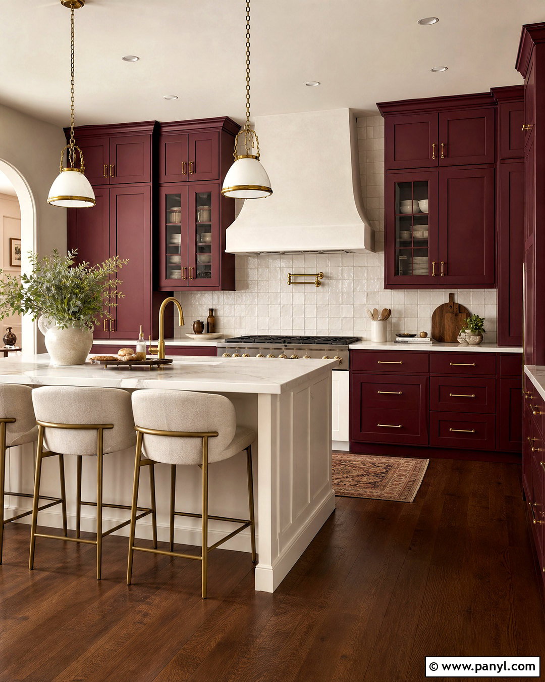 Burgundy Red And White Kitchen - 20 red and white kitchen ideas