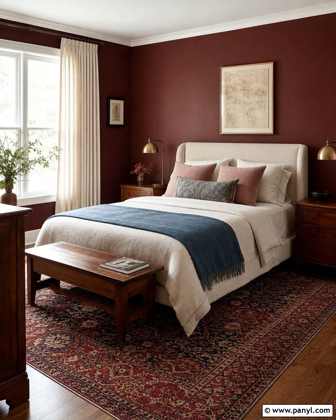Burgundy Room Walls - 35 Aesthetic Room Wall Color Ideas
