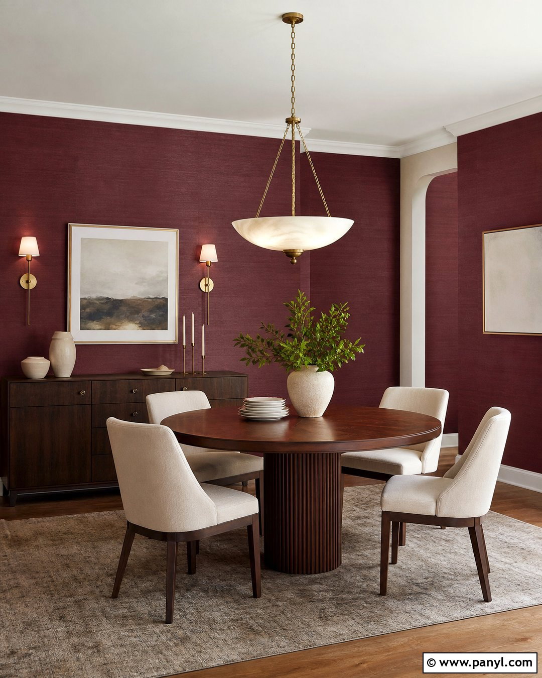 Burgundy Silk Wall Texture - 50 wall colour texture ideas