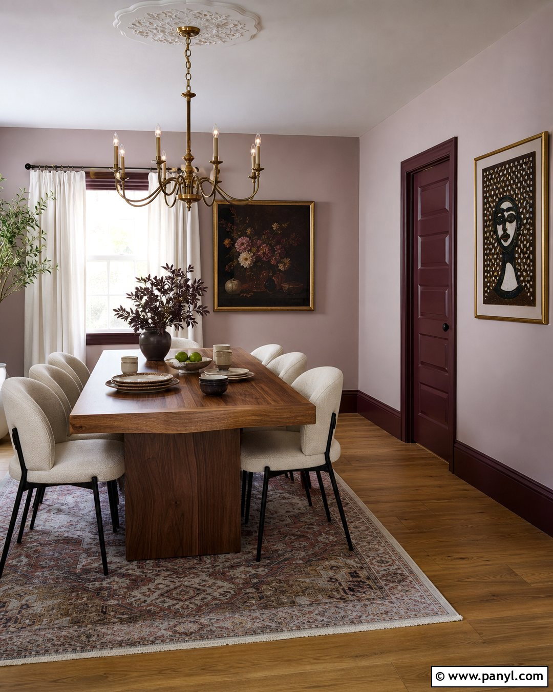Burgundy Skirting Boards With Pale Pink Walls - 35 Dark Skirting Boards Light Walls