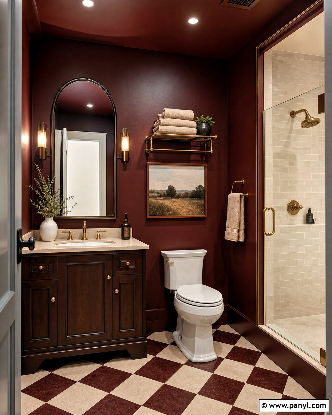 Burgundy Small Bathroom - 20 small moody bathroom ideas