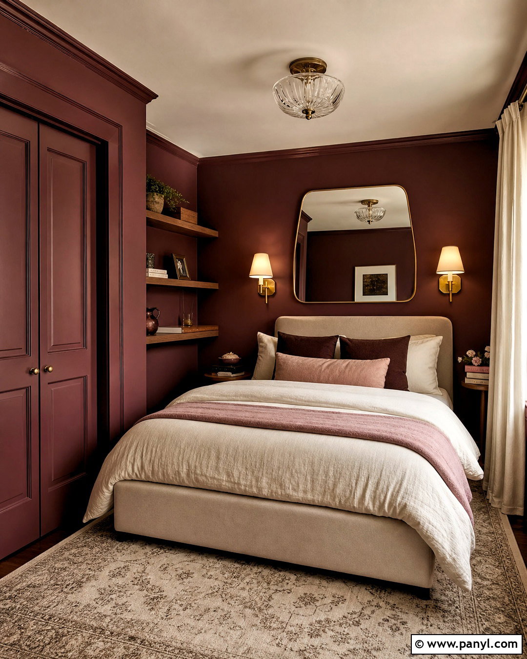 Burgundy Small Bedroom Paint - 20 small bedroom paint ideas