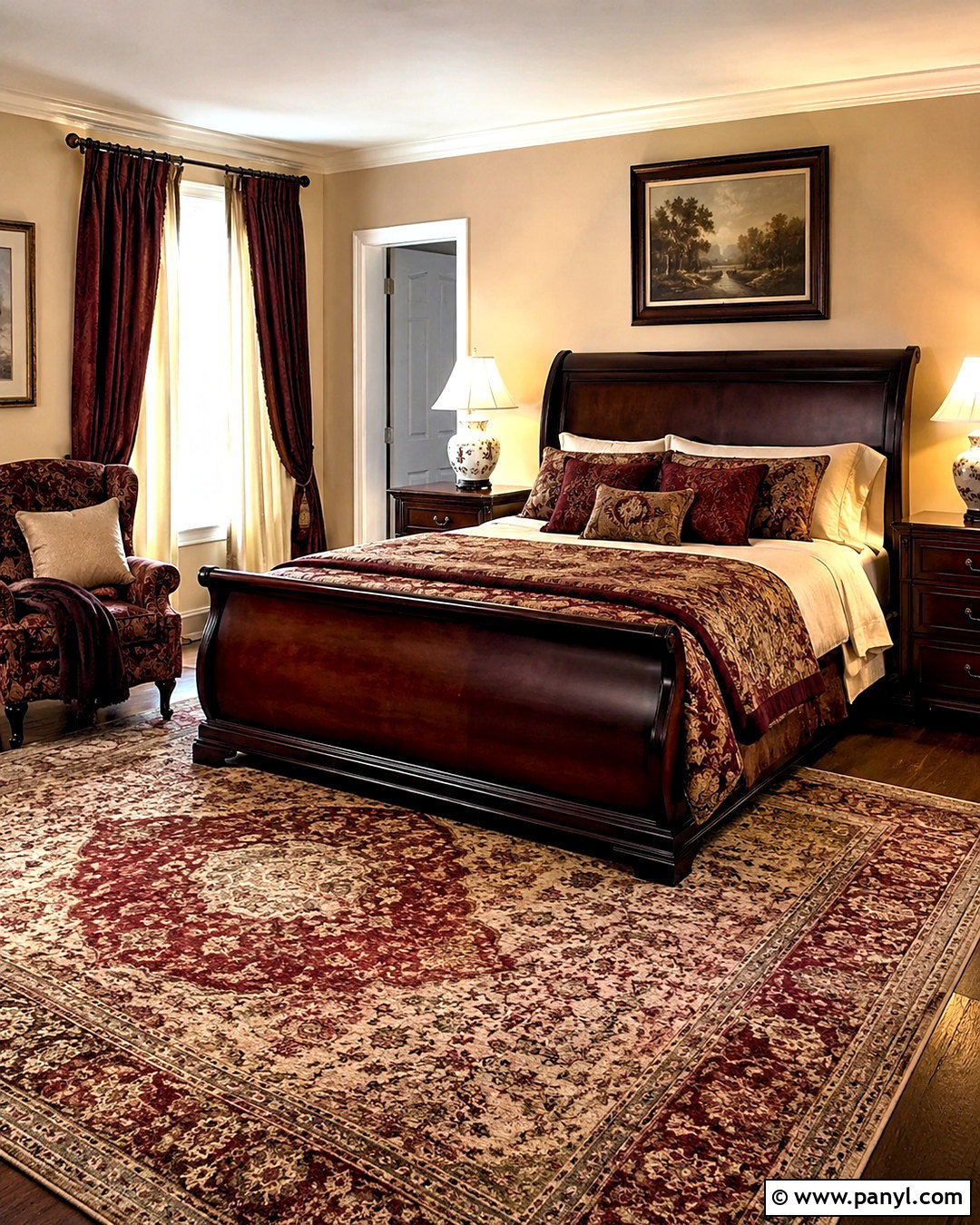 Burgundy Traditional Bedroom - 20 burgundy room ideas bedrooms
