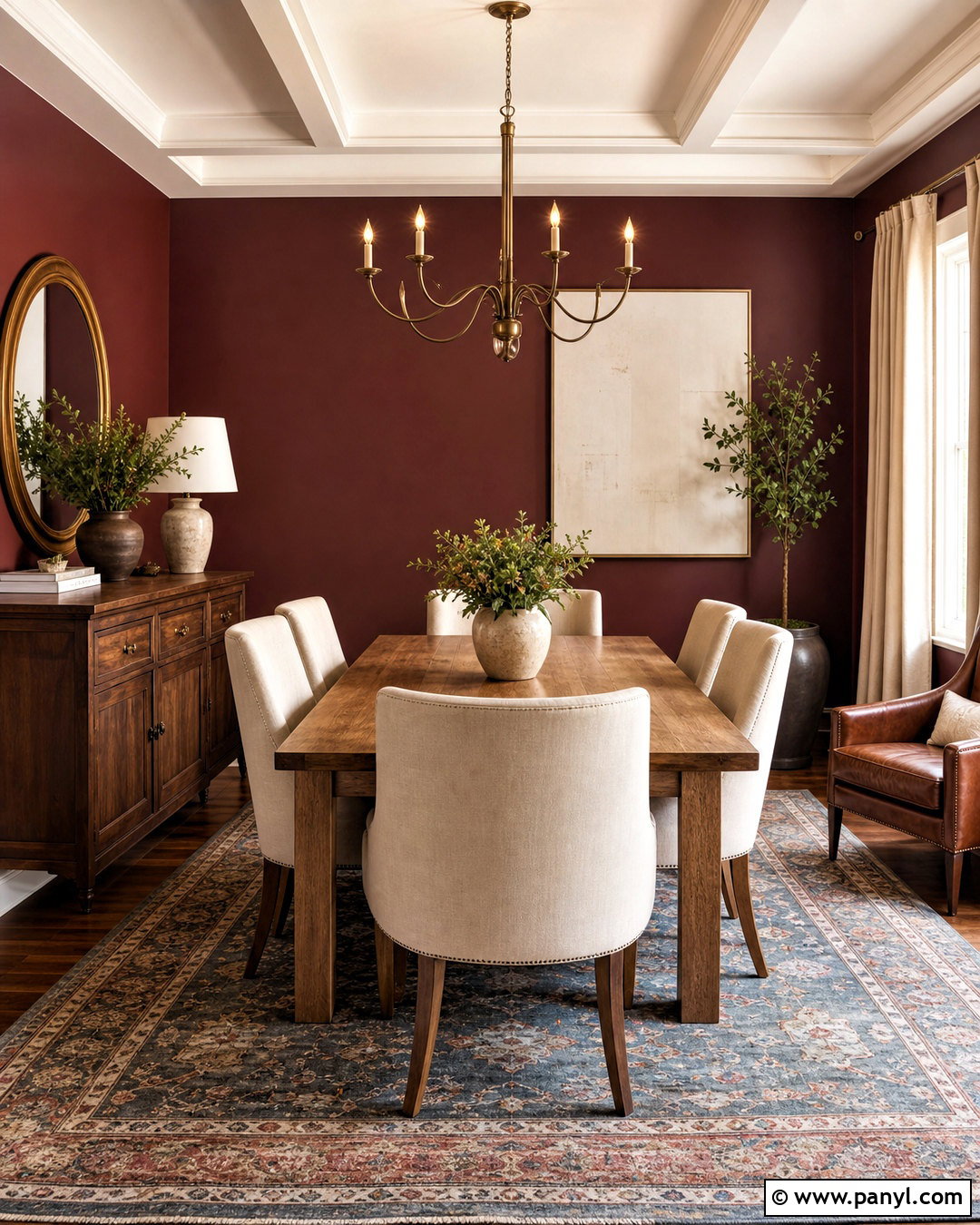 Burgundy Wall Color - 20 trending wall colors