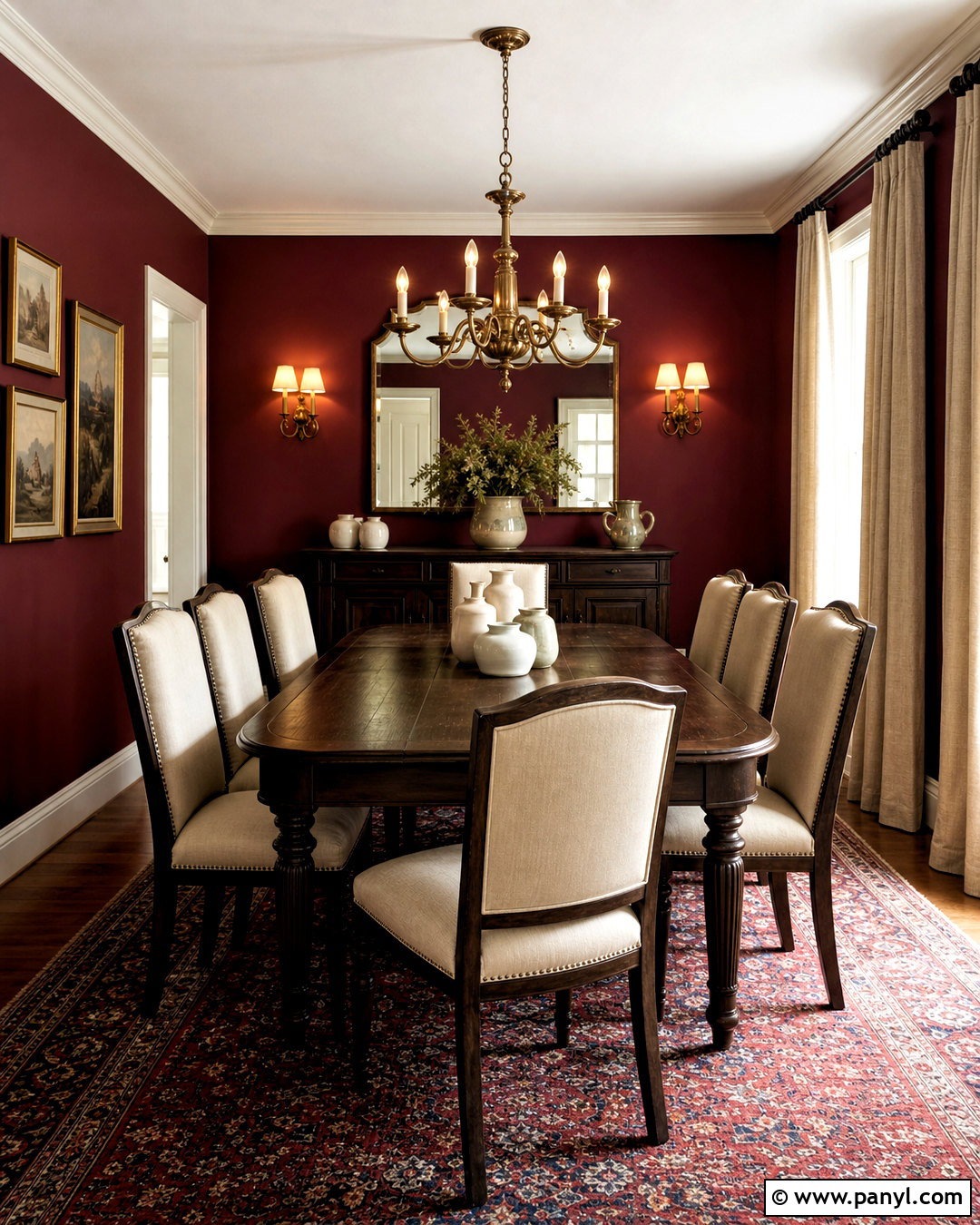 Burgundy Wall Color - 20 wall painting colors