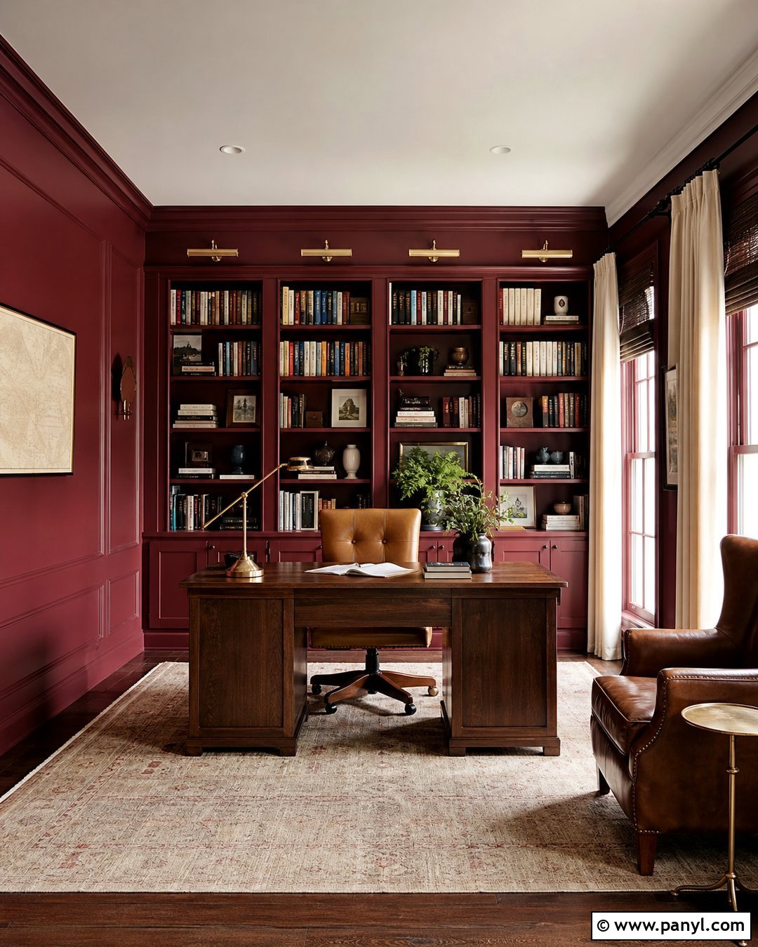 Burgundy Wall Color - 35 home wall color ideas