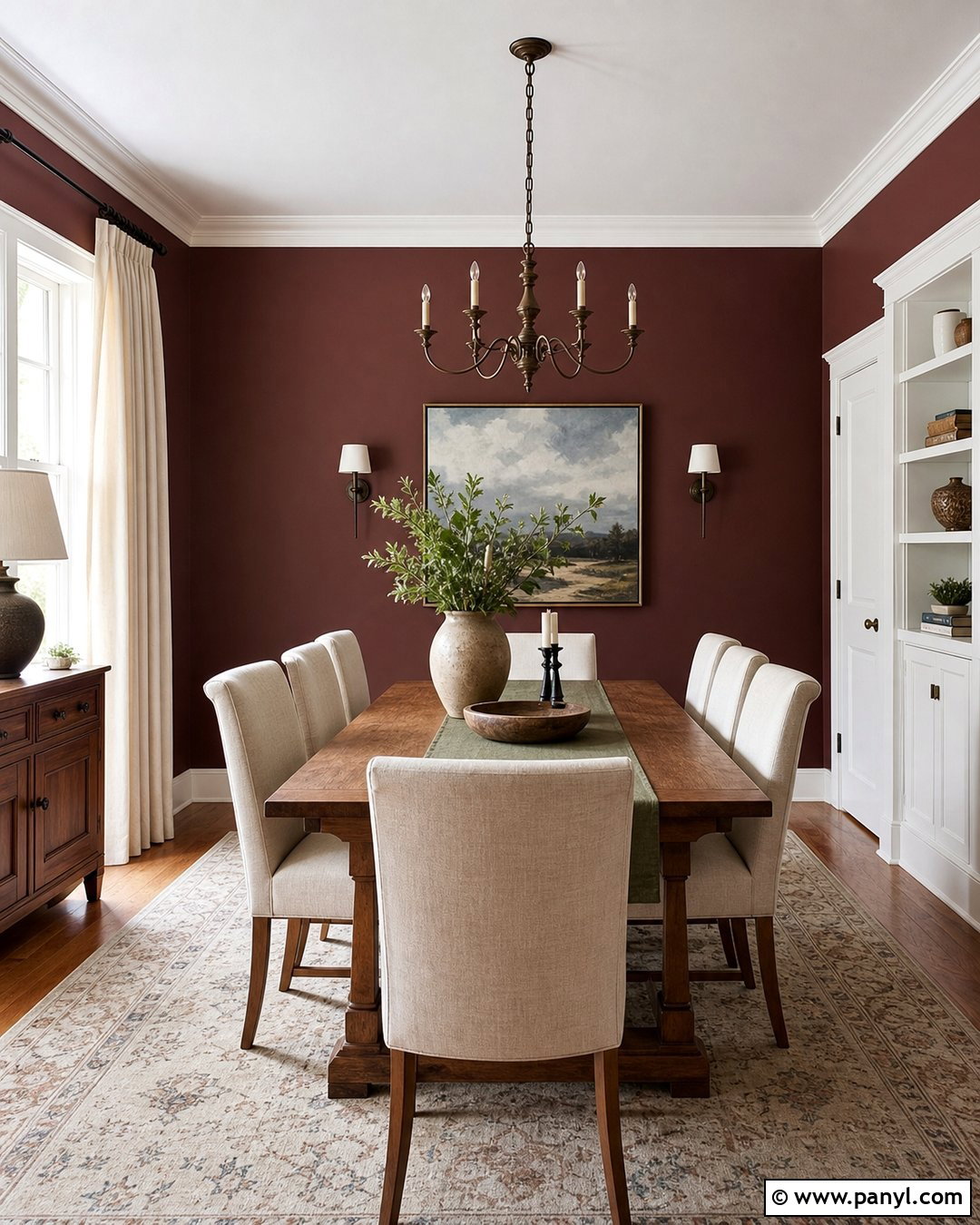 Burgundy Wall Color - 50 wall color ideas