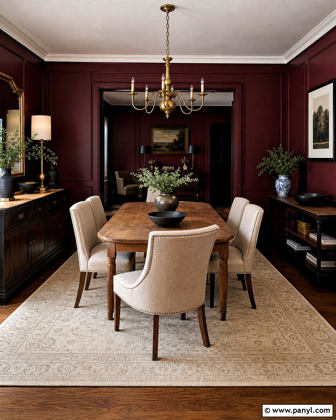 Burgundy Wall Color - 20 interior wall colors