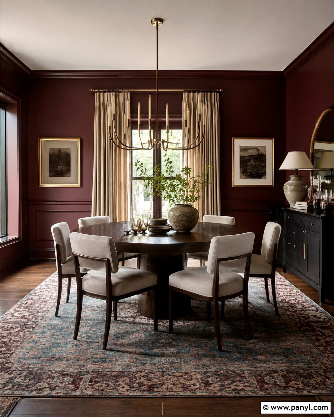 Burgundy Wall Color - 20 Dark Moody Wall Colors
