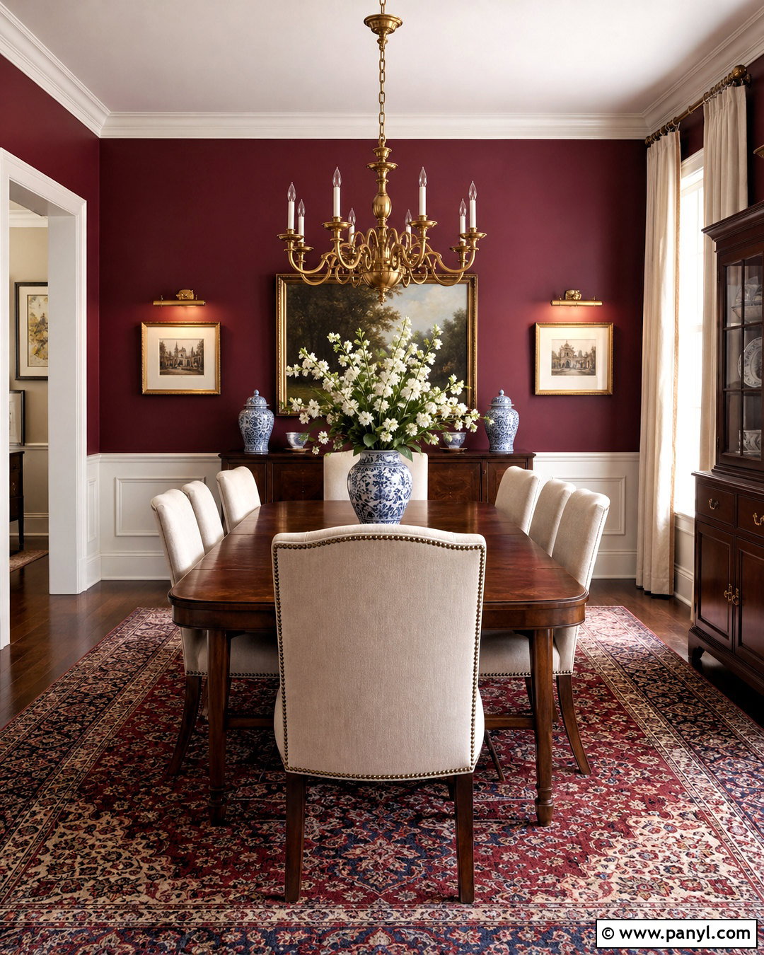 Burgundy Wall Paint - 20 wall painting colour ideas