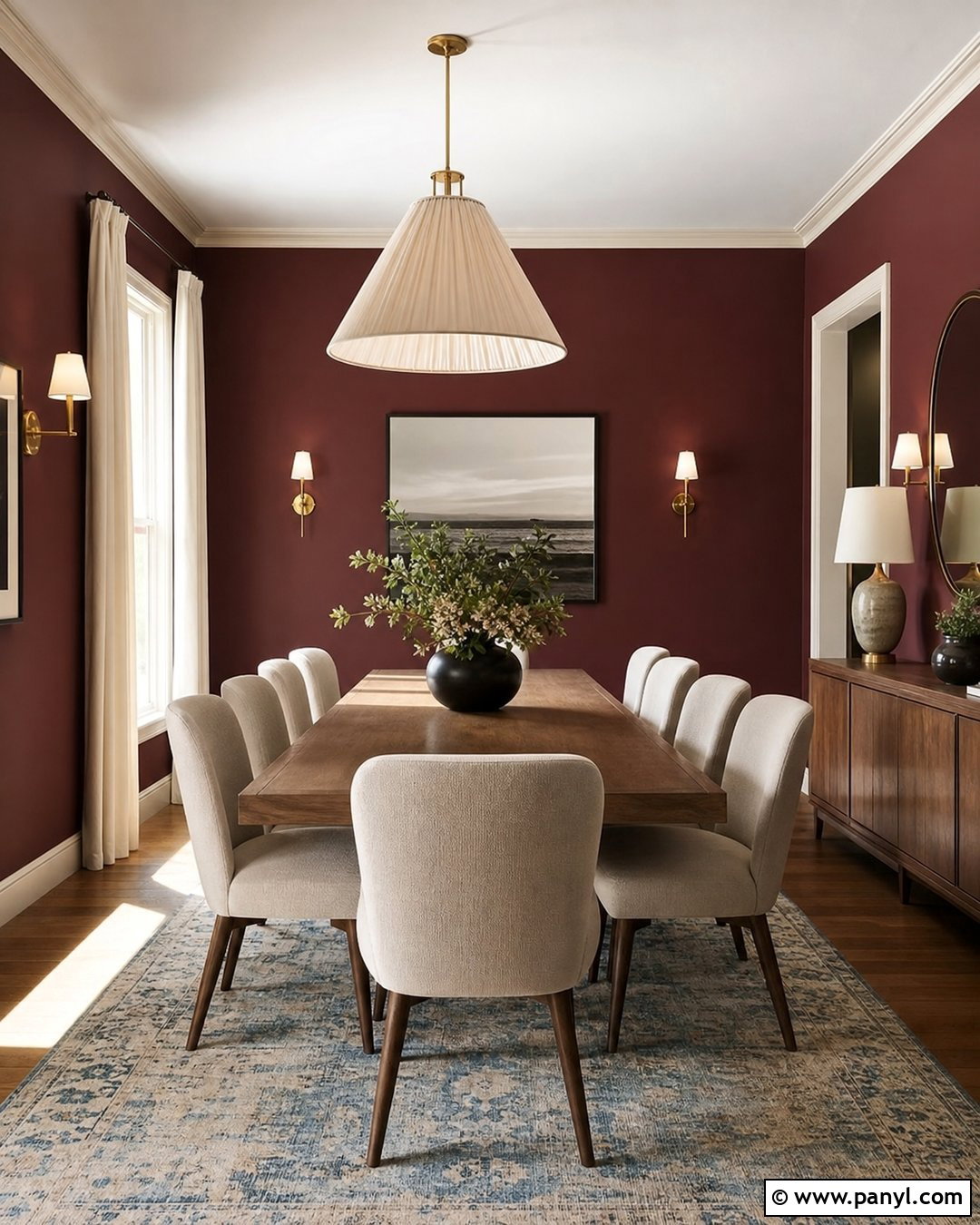Burgundy Walls - 30 modern wall colors