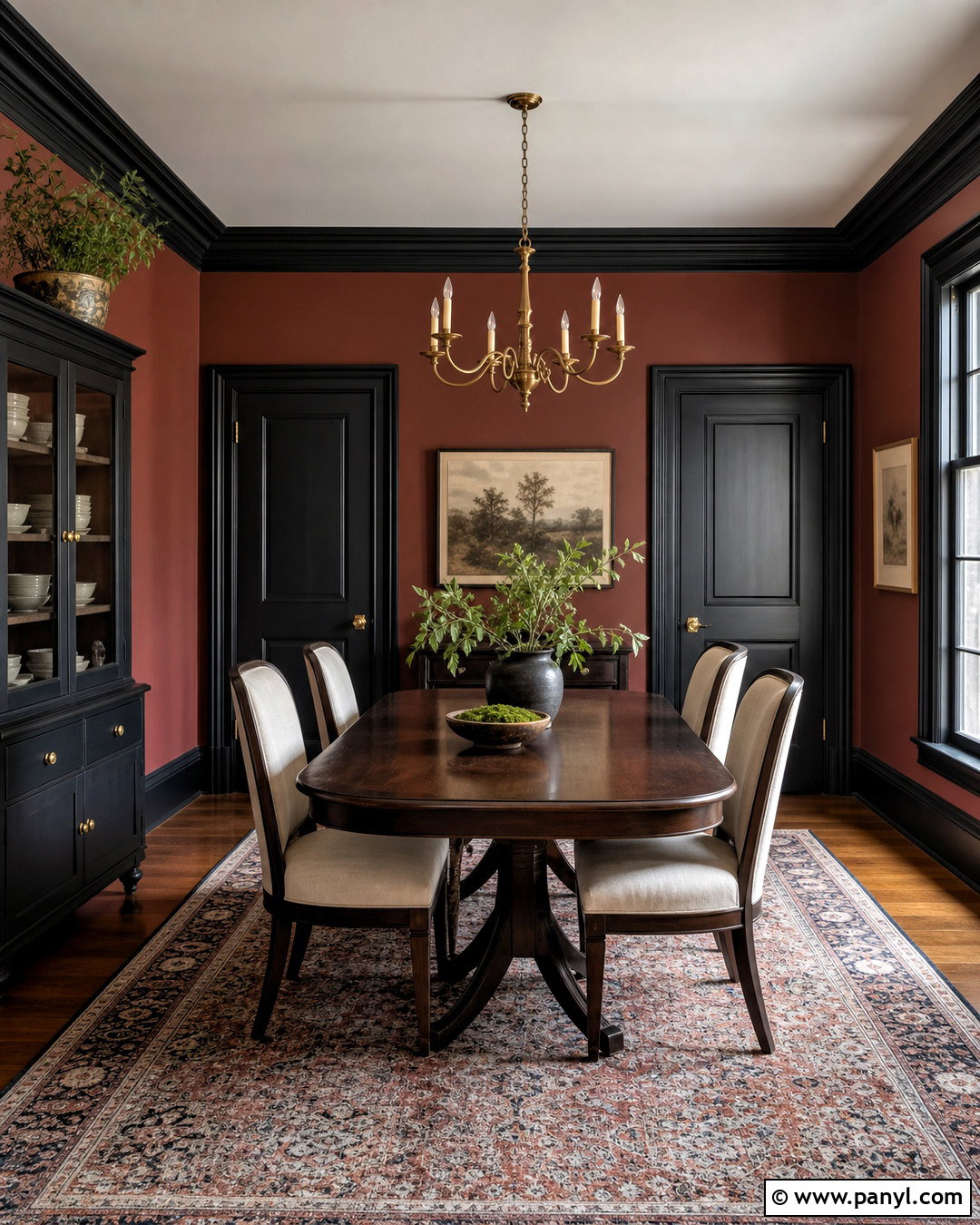 Burgundy Walls With Black Trim - 20 black trim interior color schemes
