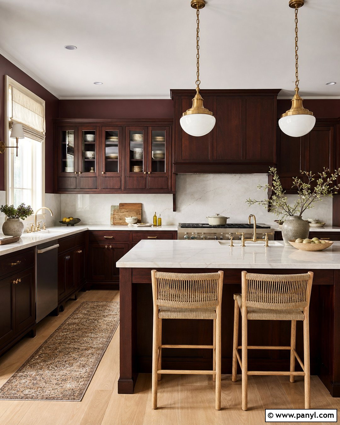 Burgundy Walls With Dark Cherry Cabinets - 20 Dark Cherry Kitchen Cabinets Wall Color Ideas