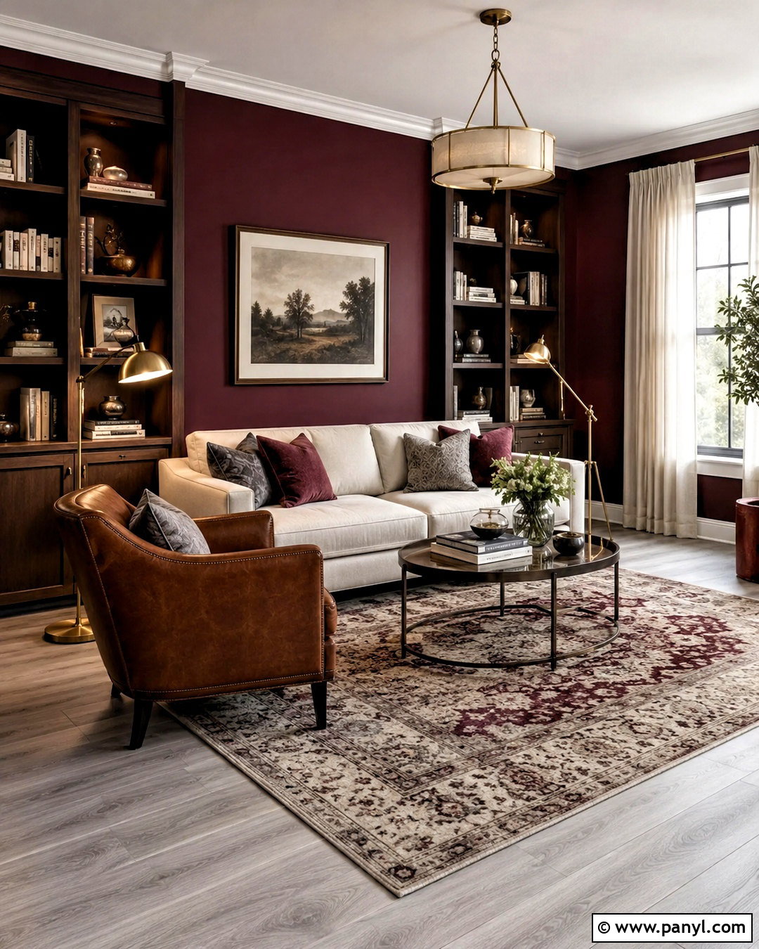 Burgundy Walls With Gray Flooring - 40 Wall Colors To Match Gray Flooring Ideas