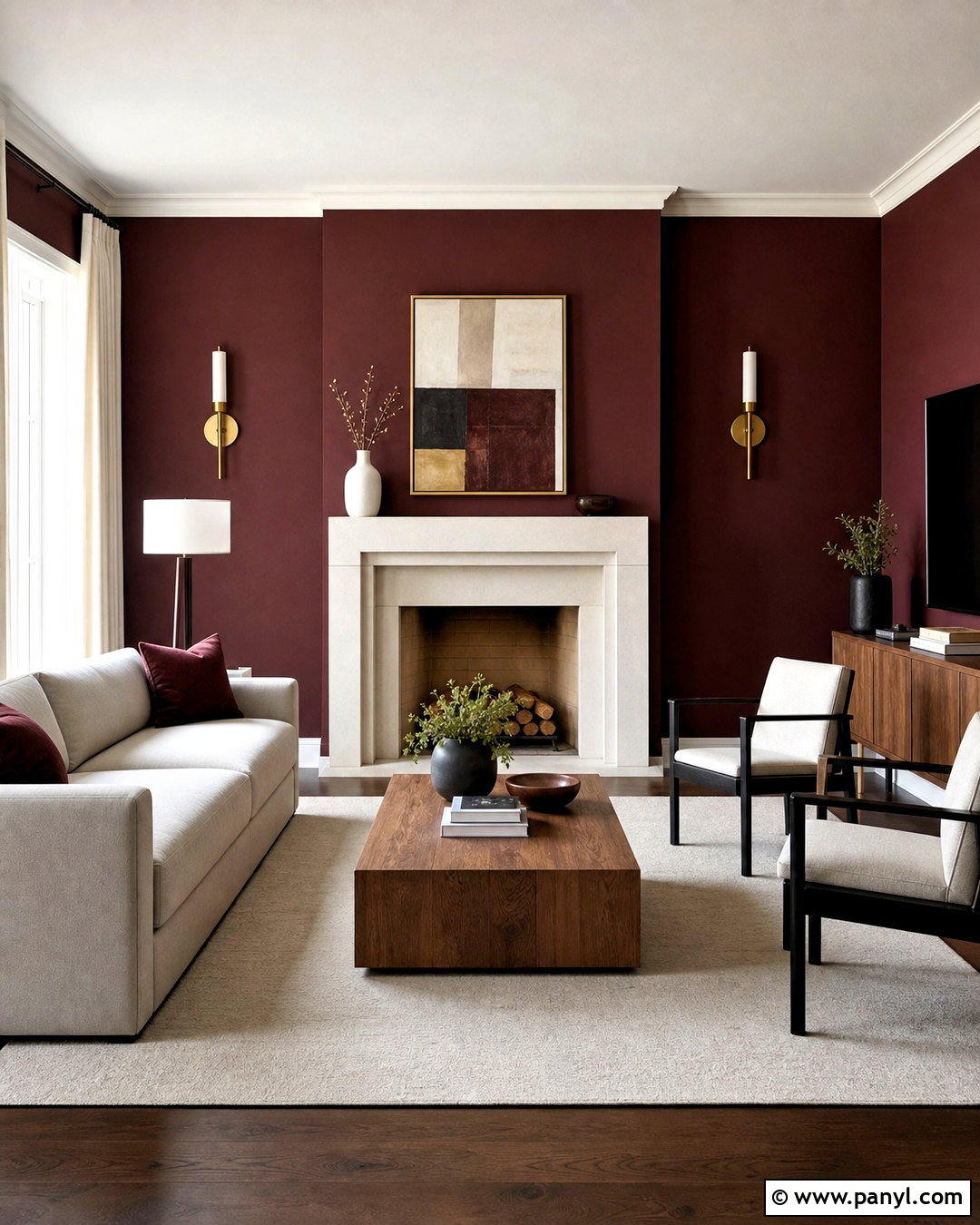 20 Burgundy Walls Living Room Ideas for a Rich, Cozy Update