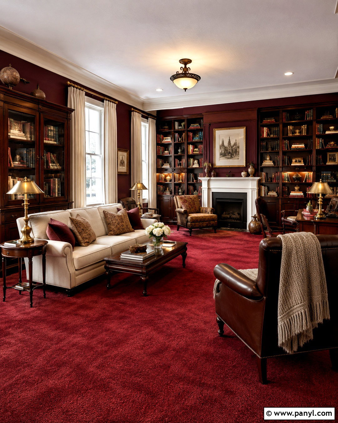 Burgundy Walls With Red Carpet - 20 What Color Walls Go With Red Carpet Ideas