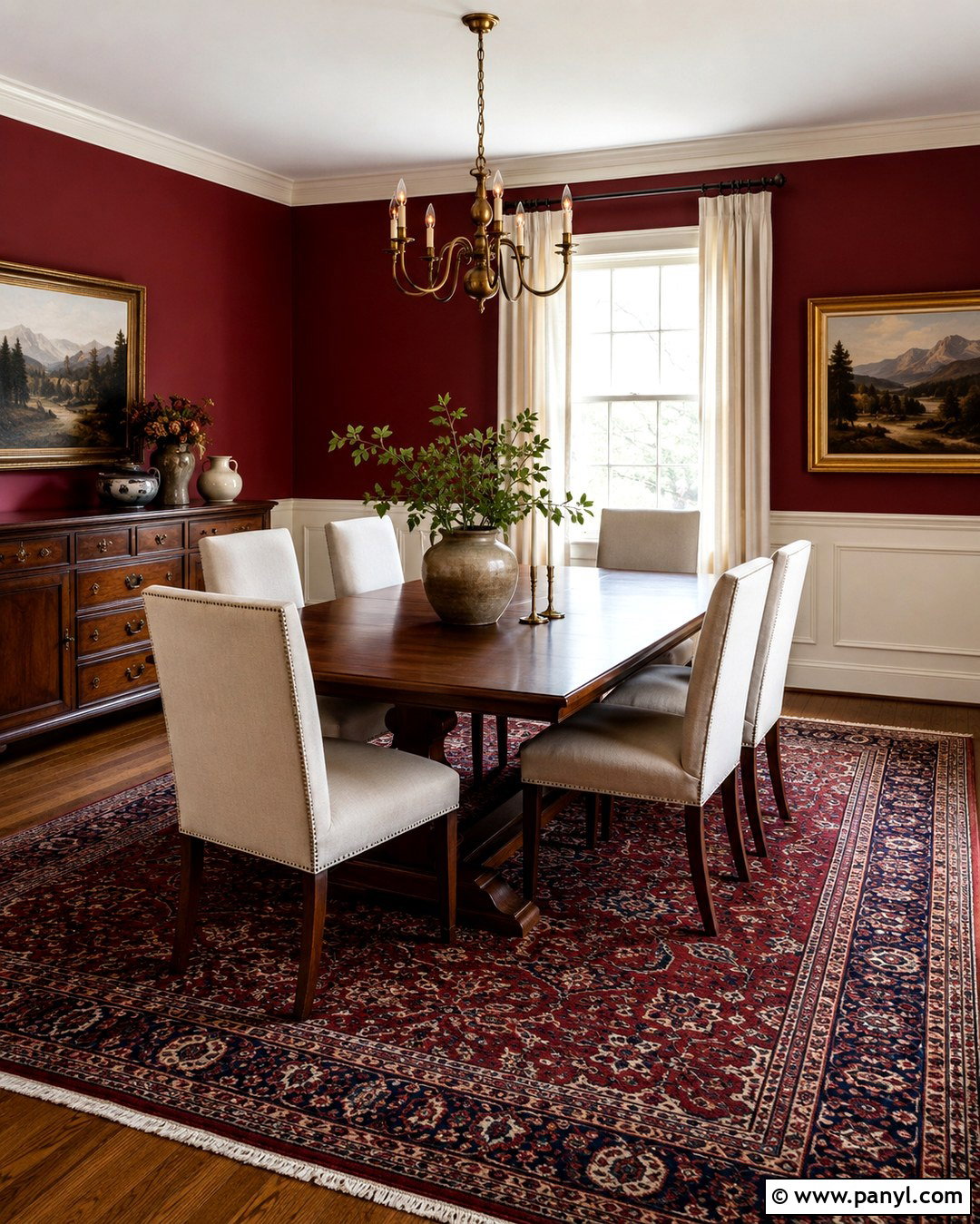 Burgundy Walls - 20 Romantic Wall Colors