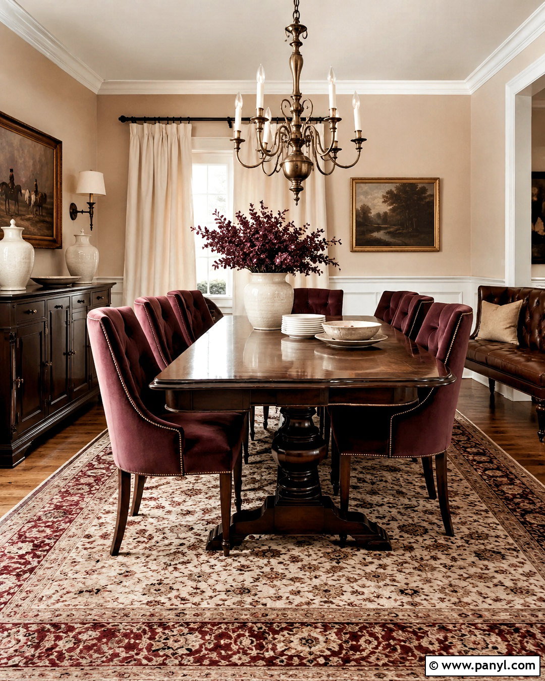Burgundy With Beige Walls - 20 What Color Goes With Beige Walls