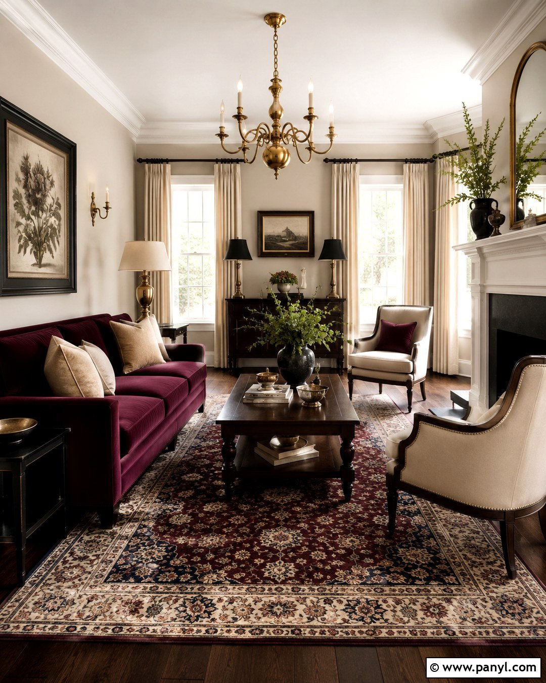 Burgundy With Beige Walls - 20 What Colors Go With Beige Walls