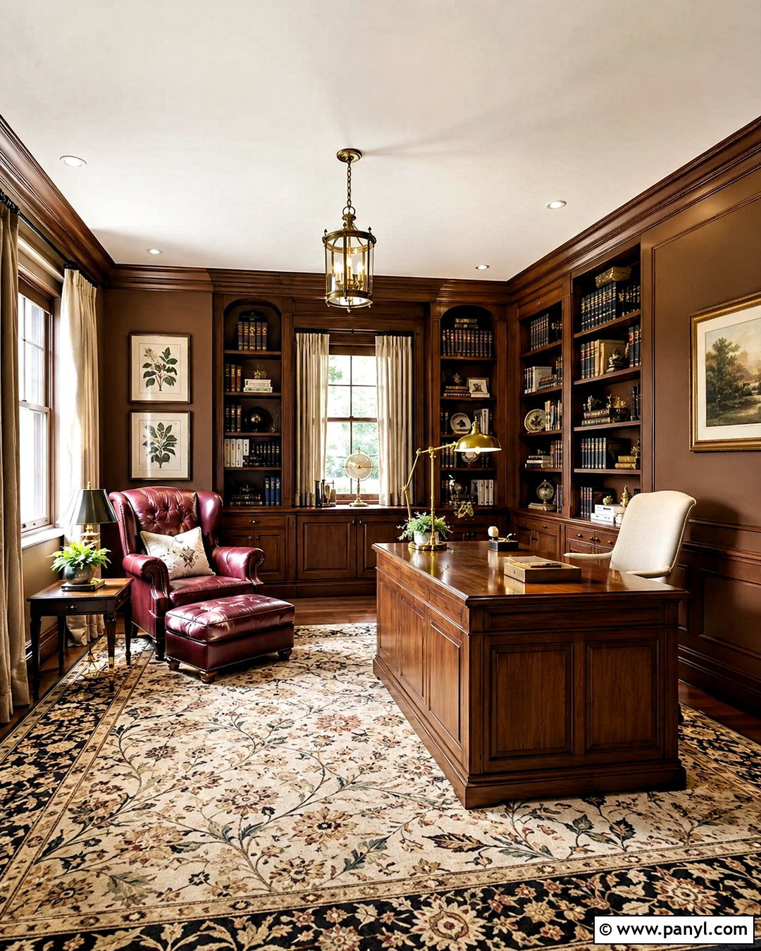 Burgundy With Brown Walls - 20 What Color Goes With Brown Walls