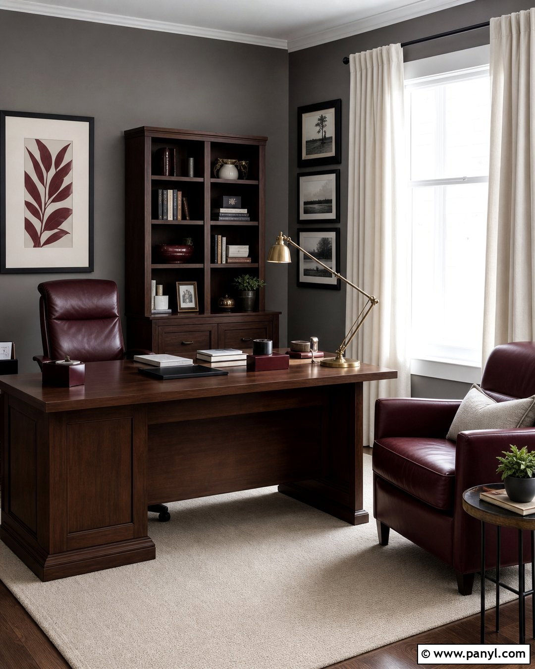 Burgundy With Gray Walls - 25 Colors That Go With Gray Walls