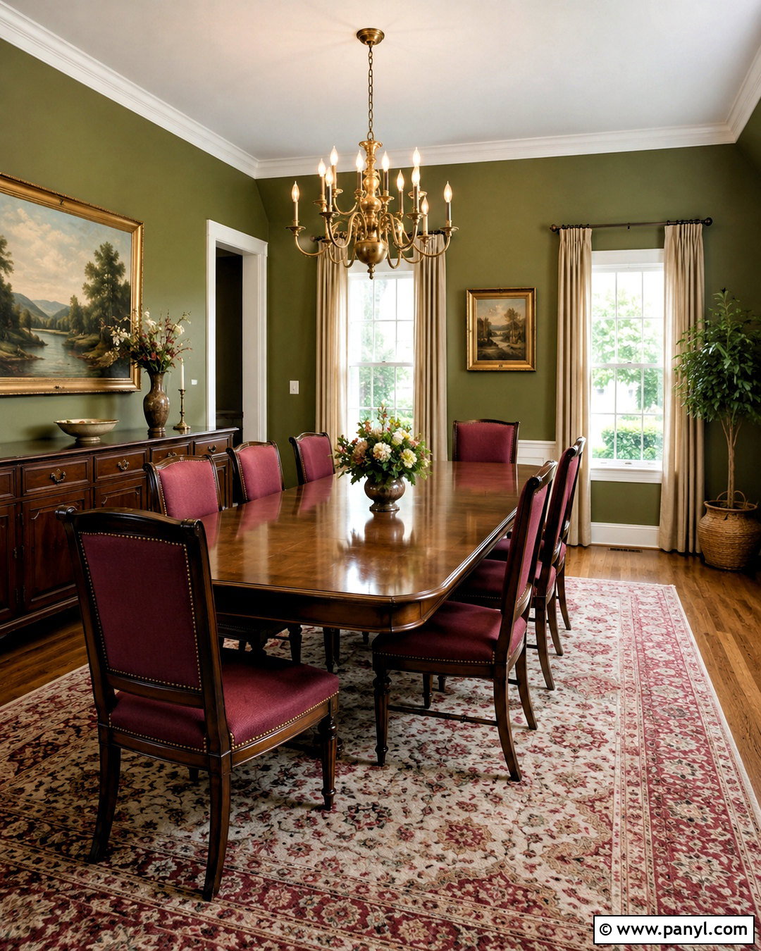 Burgundy With Olive Green Walls - 20 What Colours Go With Olive Green Walls