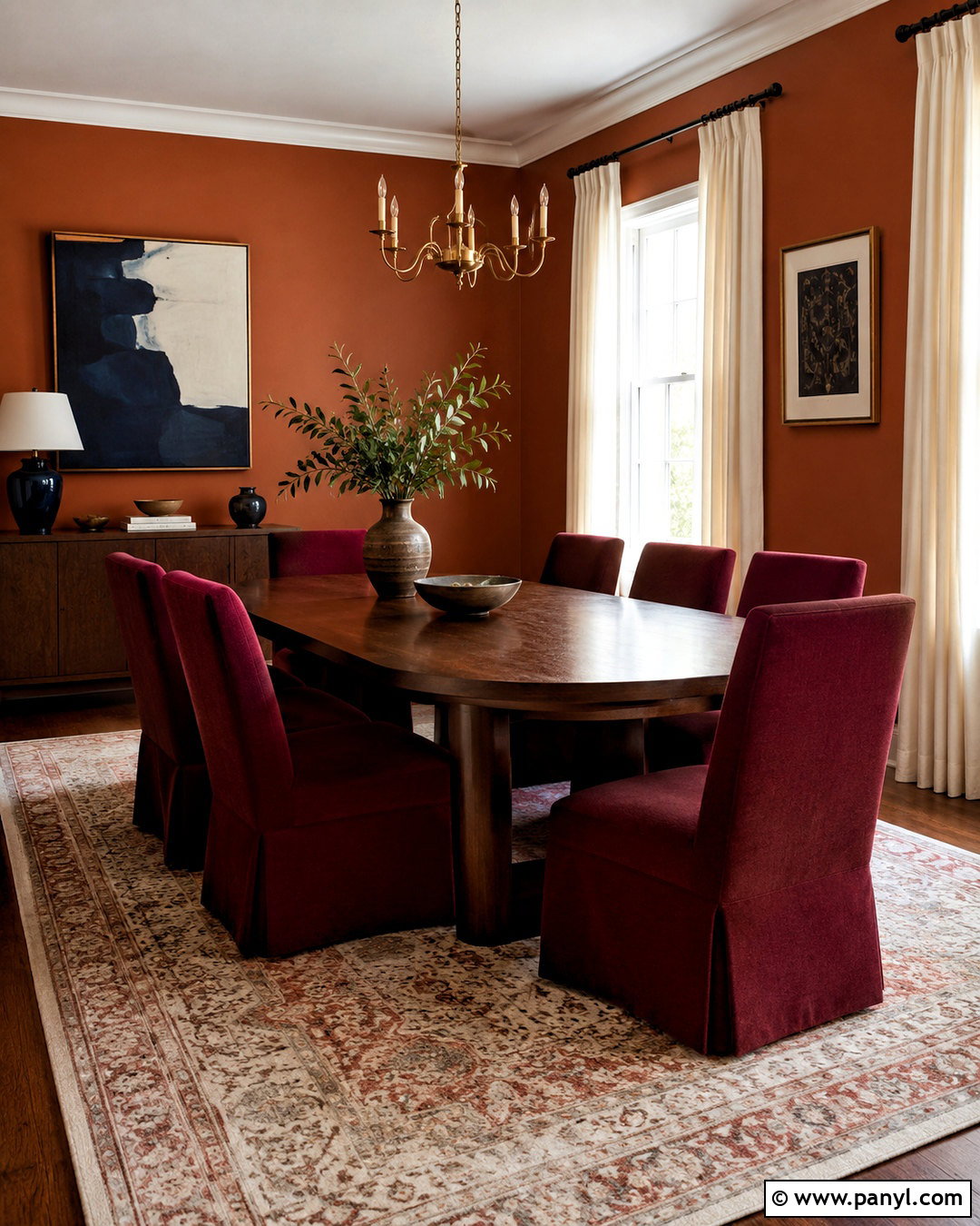 Burgundy With Orange Walls - 20 What Colors Go With Orange Walls
