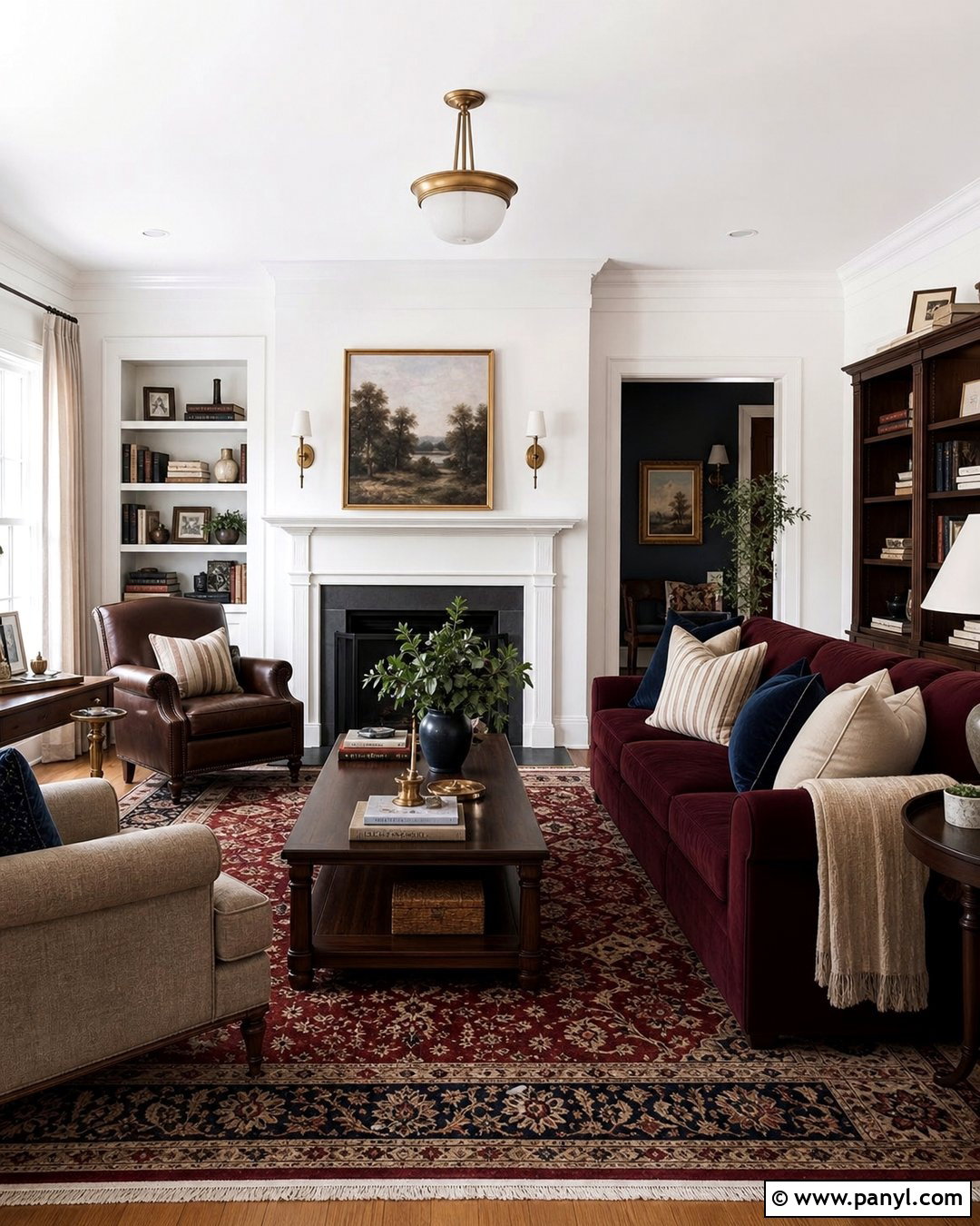 Burgundy With White Walls - 20 Shades For White Walls