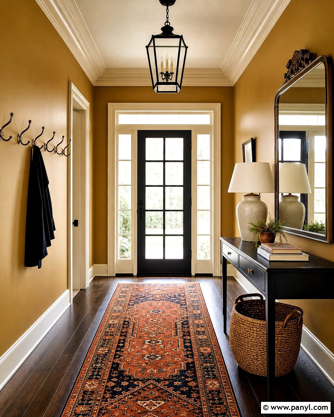 Burnished Gold Paint for Entryway Walls - 20 gold paint colors for walls