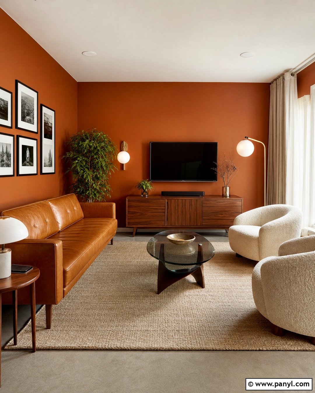 Burnt Orange 60s Wall Color - 20 60S Wall Color ideas