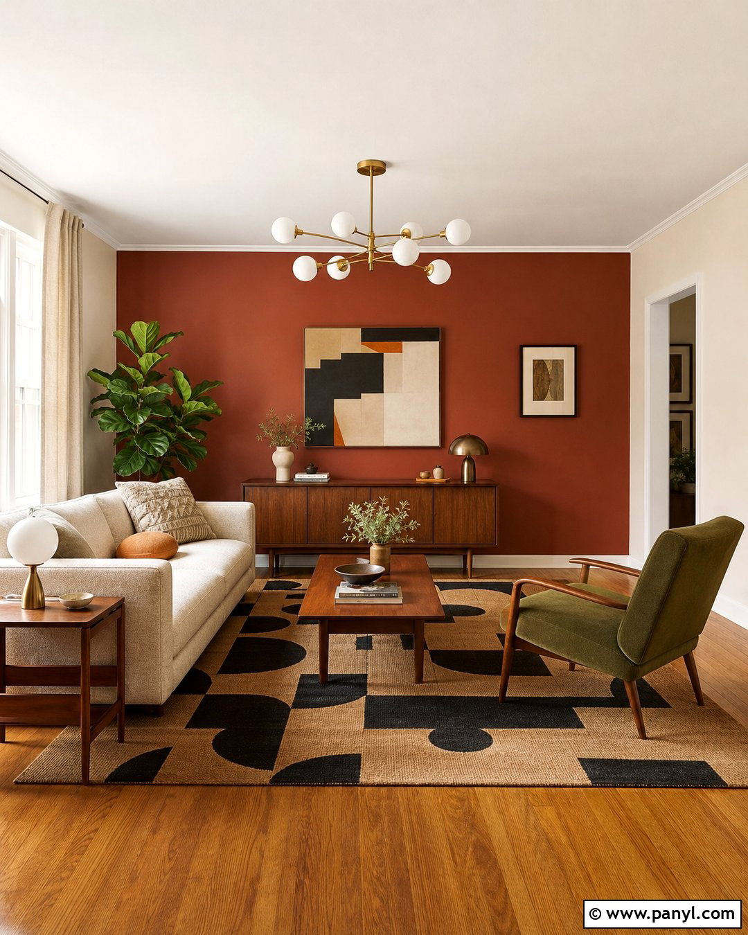 Burnt Orange Accent Wall - 35 accent wall color ideas