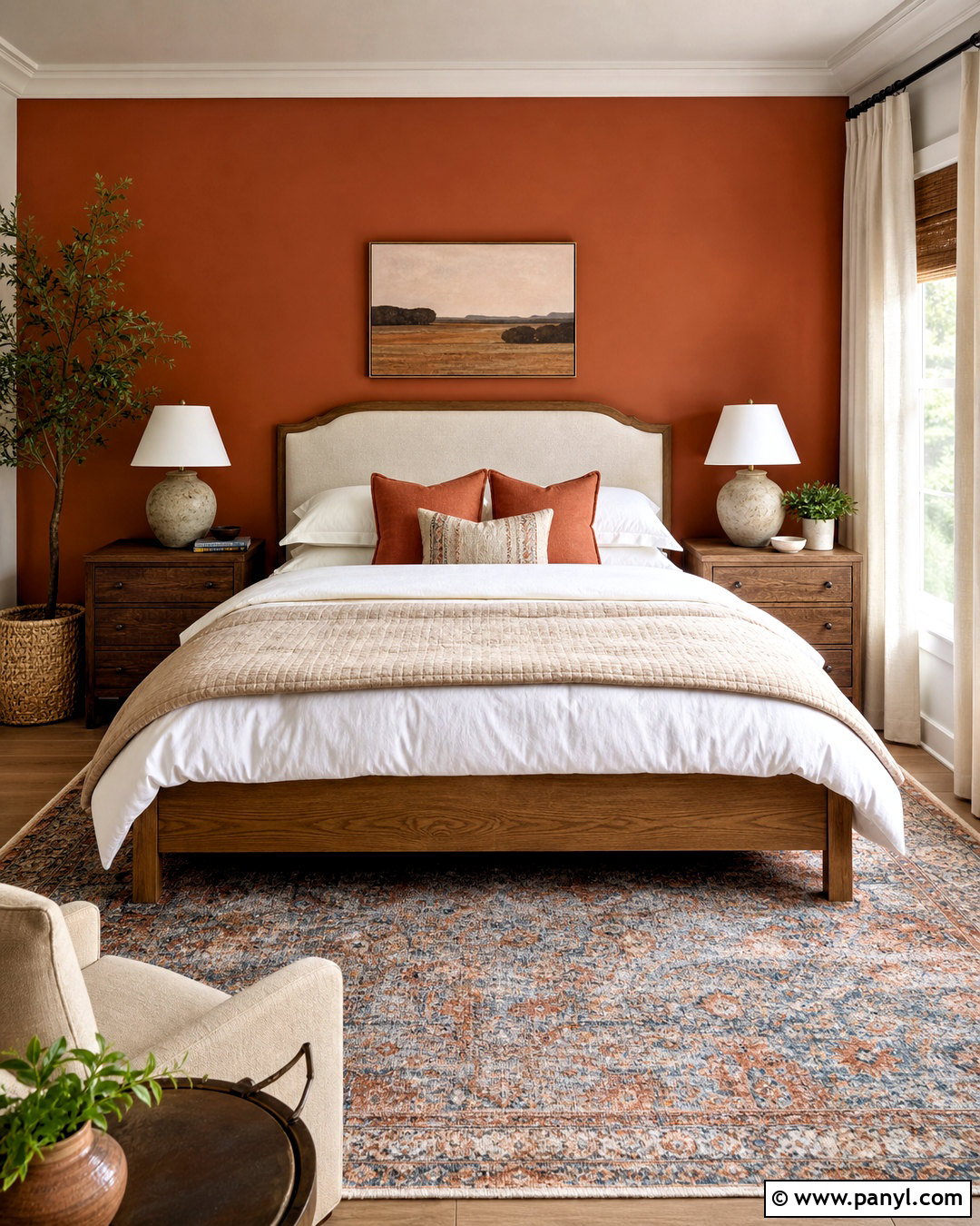 Burnt Orange Accent Wall Bedroom - 20 burnt orange interior ideas