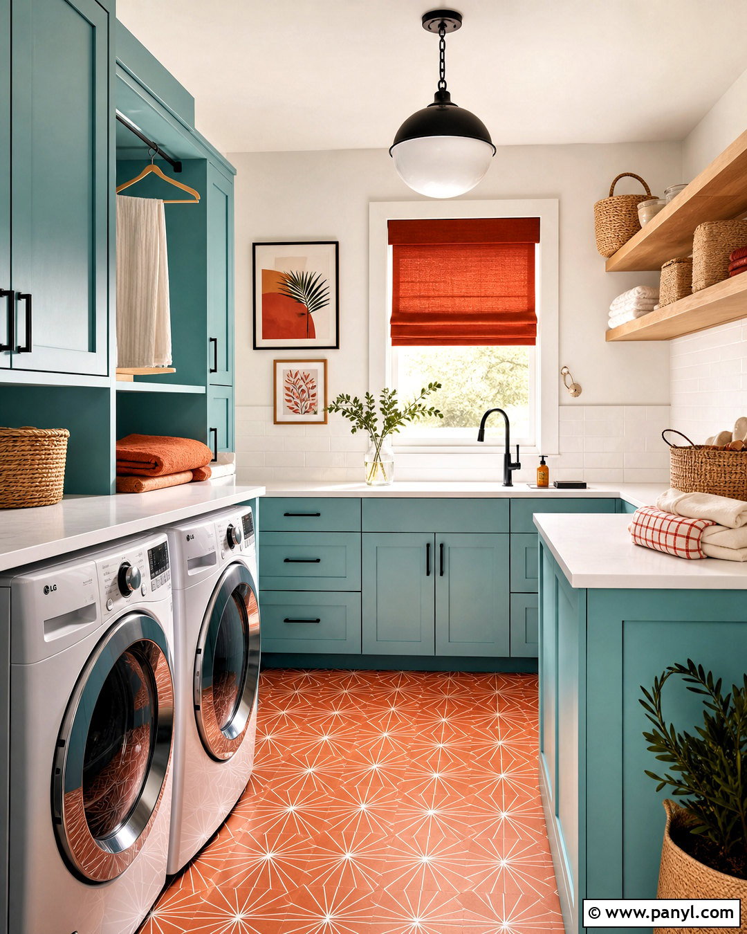 Burnt Orange And Aqua Laundry Room - 20 burnt orange color palette ideas