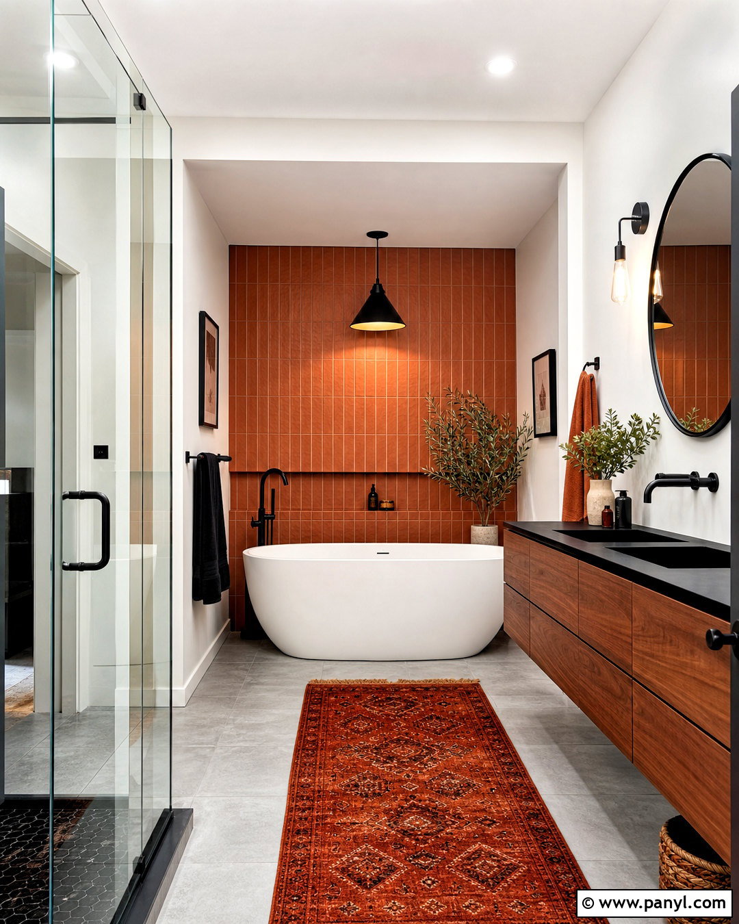 Burnt Orange And Black Bathroom - 20 burnt orange bathroom ideas