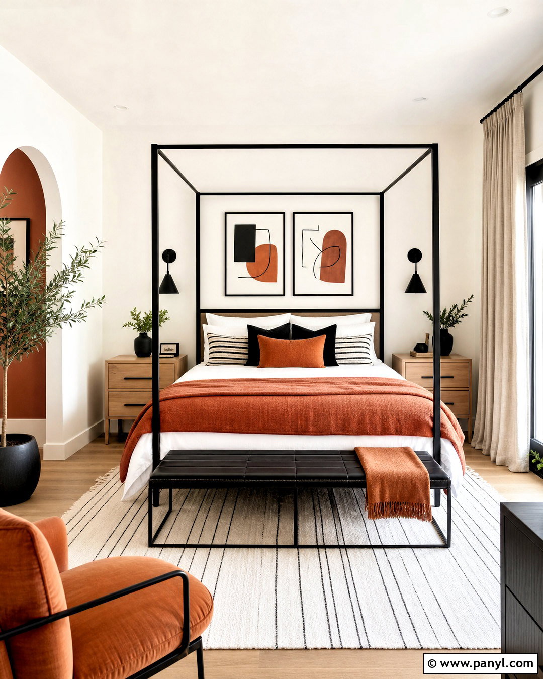 Burnt Orange And Black Bedroom - 20 burnt orange bedroom ideas