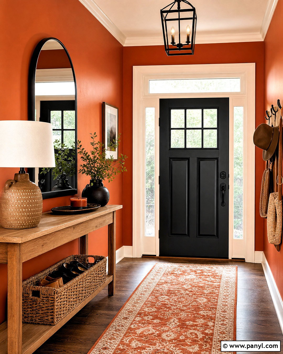 Burnt Orange And Black Entryway - 20 burnt orange color palette ideas