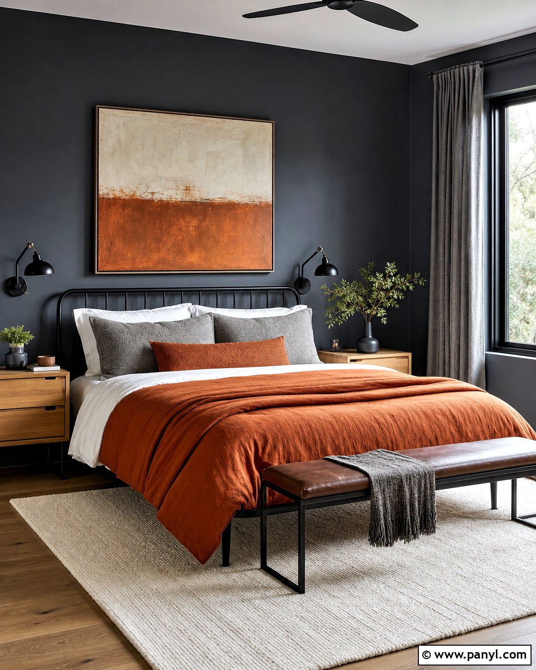 Burnt Orange And Charcoal Bedroom - 20 burnt orange bedroom ideas