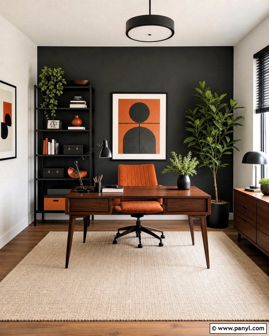 Burnt Orange And Charcoal Home Office - 20 burnt orange color palette ideas