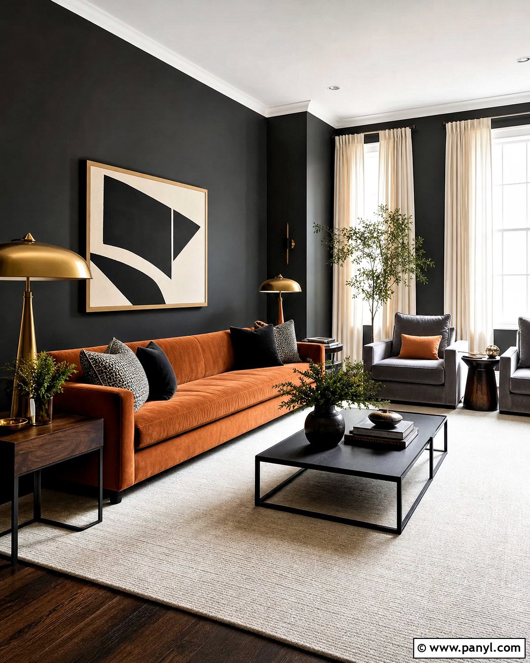 Burnt Orange And Charcoal Living Room - 20 burnt orange interior ideas