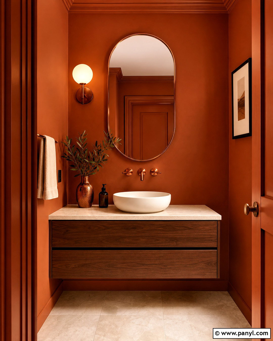 Burnt Orange And Copper Powder Room - 20 burnt orange color palette ideas