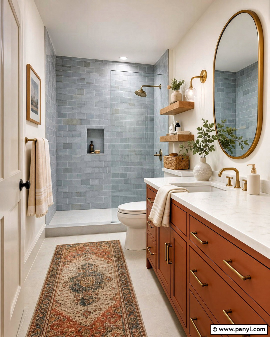 Burnt Orange And Dusty Blue Bathroom - 20 burnt orange color palette ideas