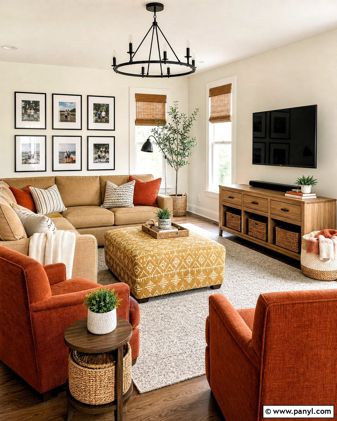 Burnt Orange And Mustard Family Room - 20 burnt orange color palette ideas